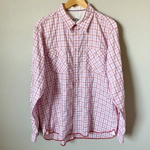 Atelier Men’s Red/Pink/Purple Plaid Dress Shirt